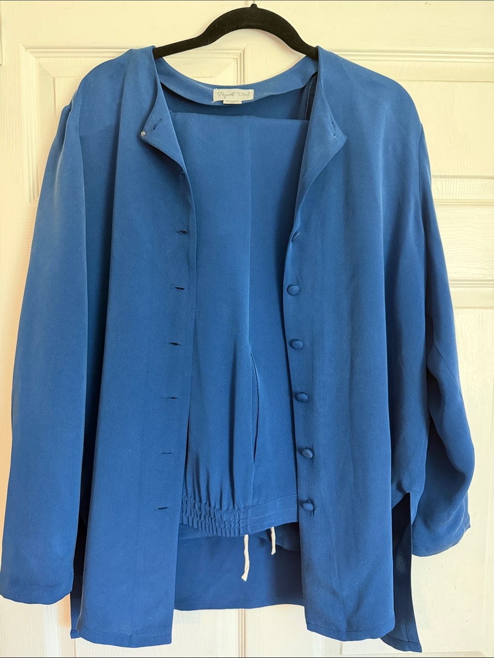 Vintage Papell too Elegant Blue Button-Front Women's Blazer Jacket and pants